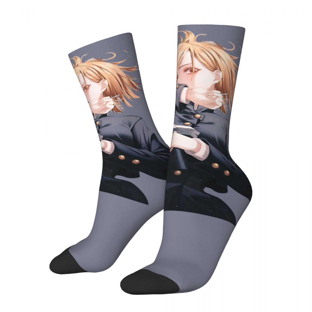 Hip Hop Retro Nobara Kugisaki Crazy Men's compression Socks Unisex Jujutsu Kaisen Anime Harajuku Seamless Printed Crew Sock