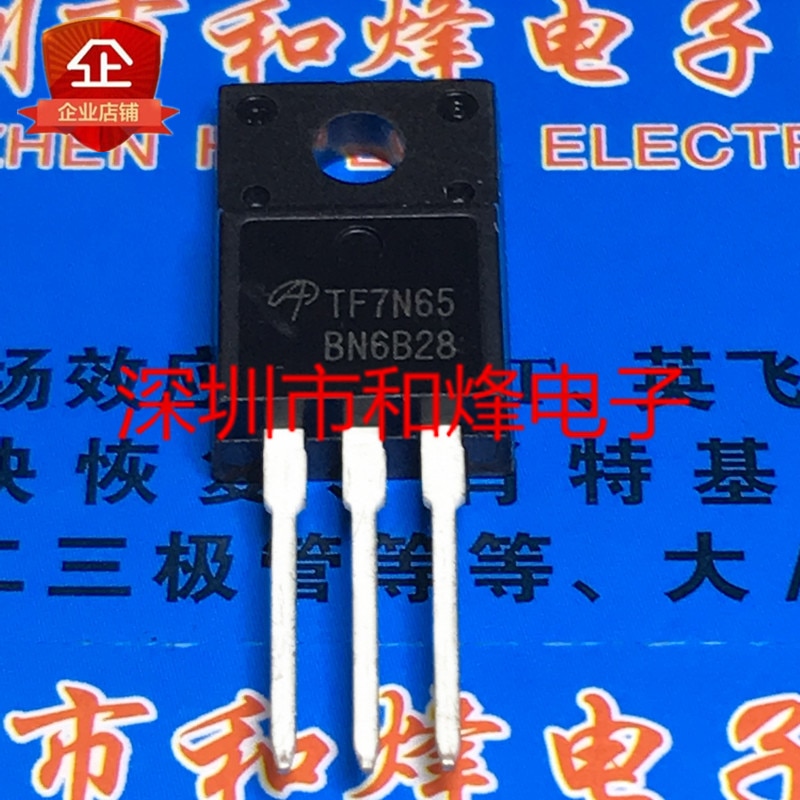 30pcs original new TF7N65 AOTF7N65 TO-220F 650V 7A