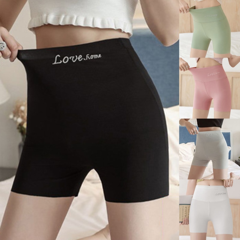 High Waist Underwear Women'S Boxer Shorts Summer Thin Women'S Safety Pants Shorts Lower Skirt Women'S Tights Slim