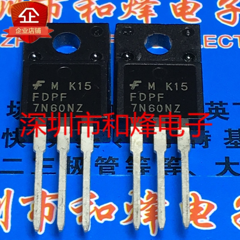 30pcs original new FDPF7N60NZ TO-220F 600V 6.5A