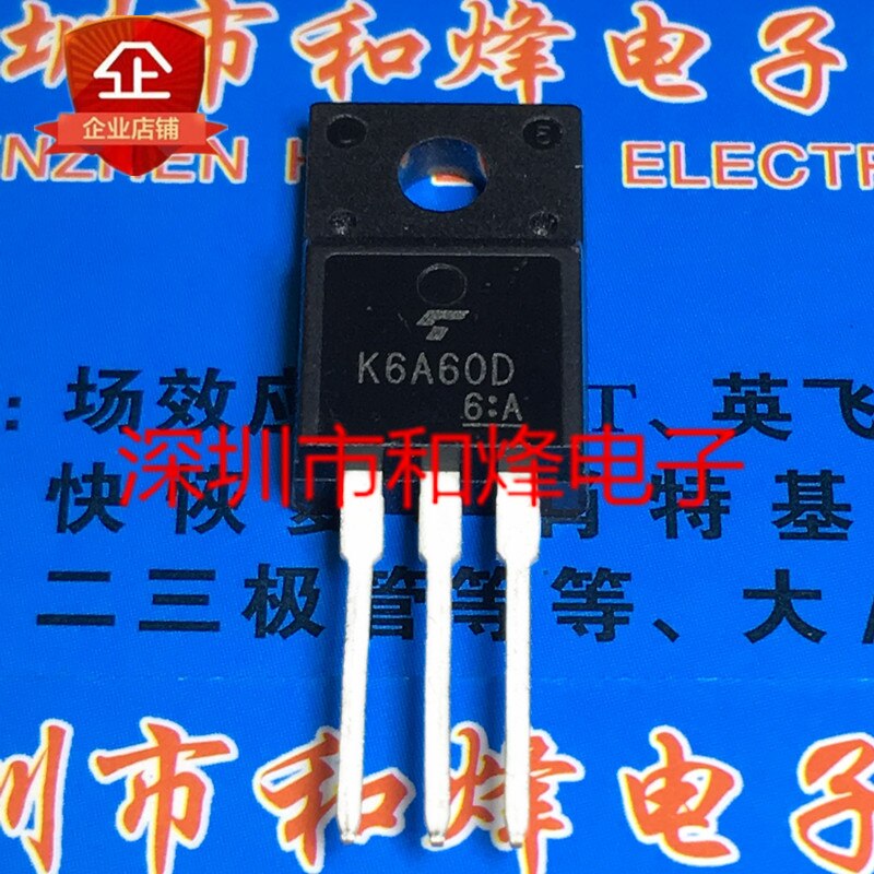 30pcs original new K6A60D TK6A60D TO-220F 600V 6A