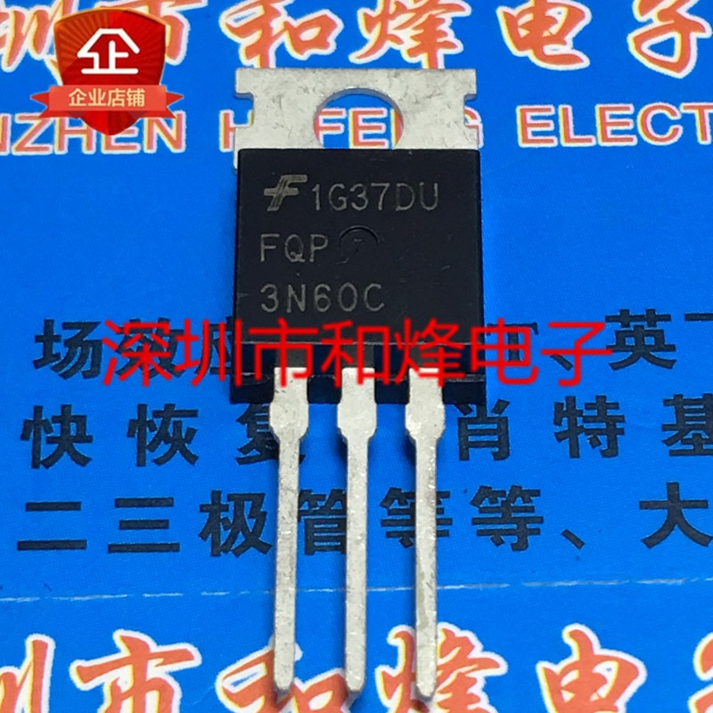 20pcs original new FQP3N60C TO-220 3A 600V