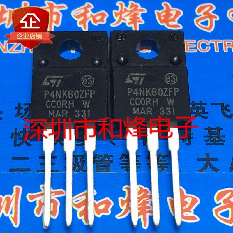 30pcs original new STP4NK60ZFP P4NK60ZFP TO-220F 600V 4A