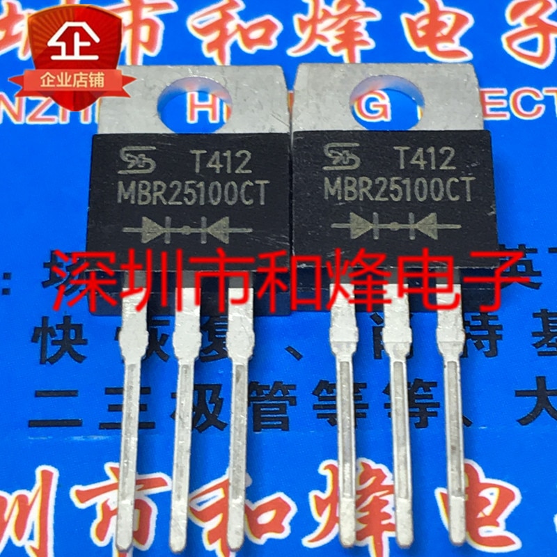 30pcs original new MBR25100CT TO-220 100V 25A