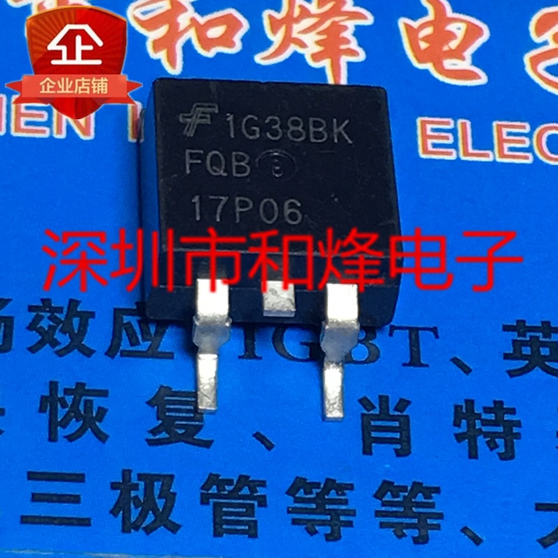 30pcs original new FQB17P06 TO-263 -17A -60V