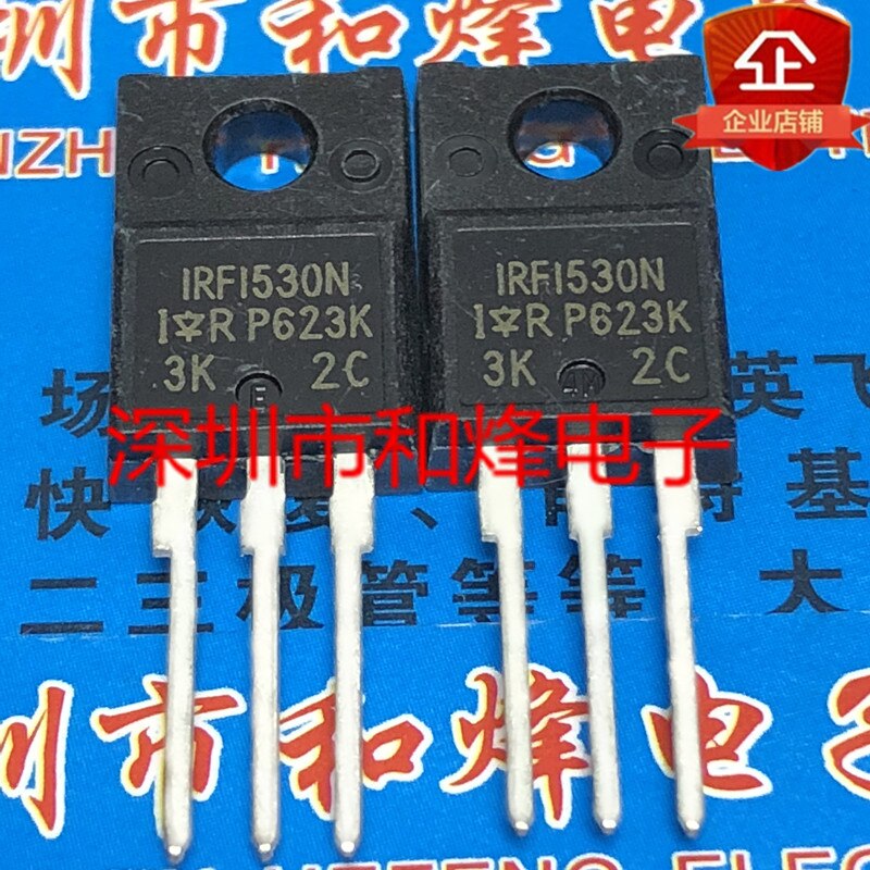 30pcs original new IRFI530N TO-220F 100V 12A
