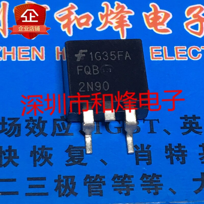 30pcs original new FQB2N90 TO-263 2.2A 900V