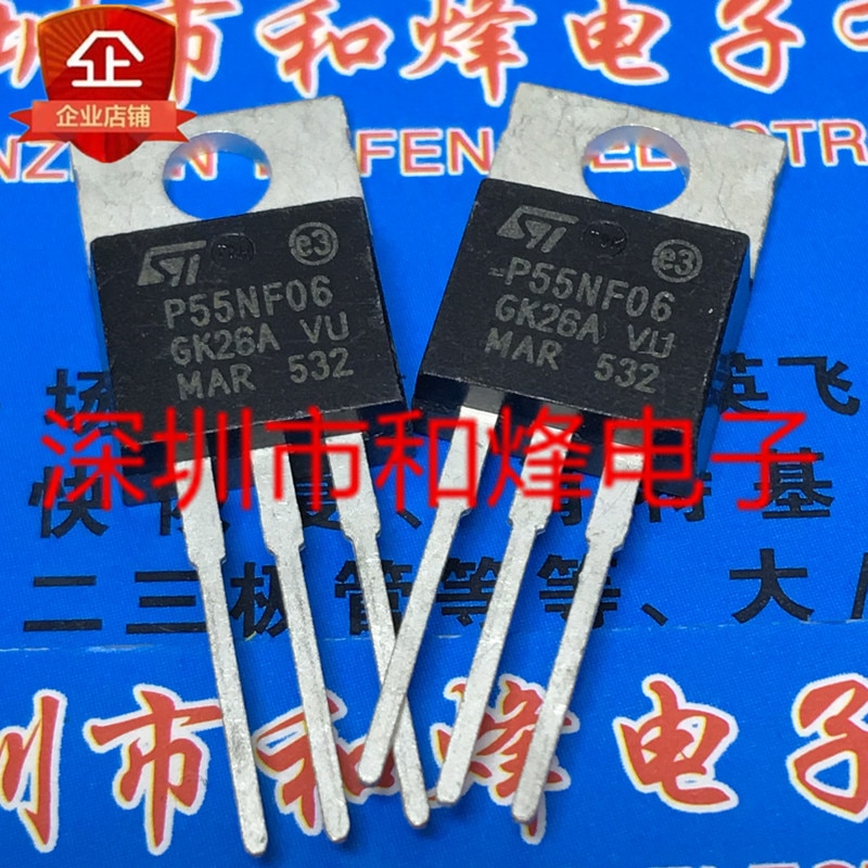 30pcs original new STP55NF06 P55NF06 TO-220 60V 55A