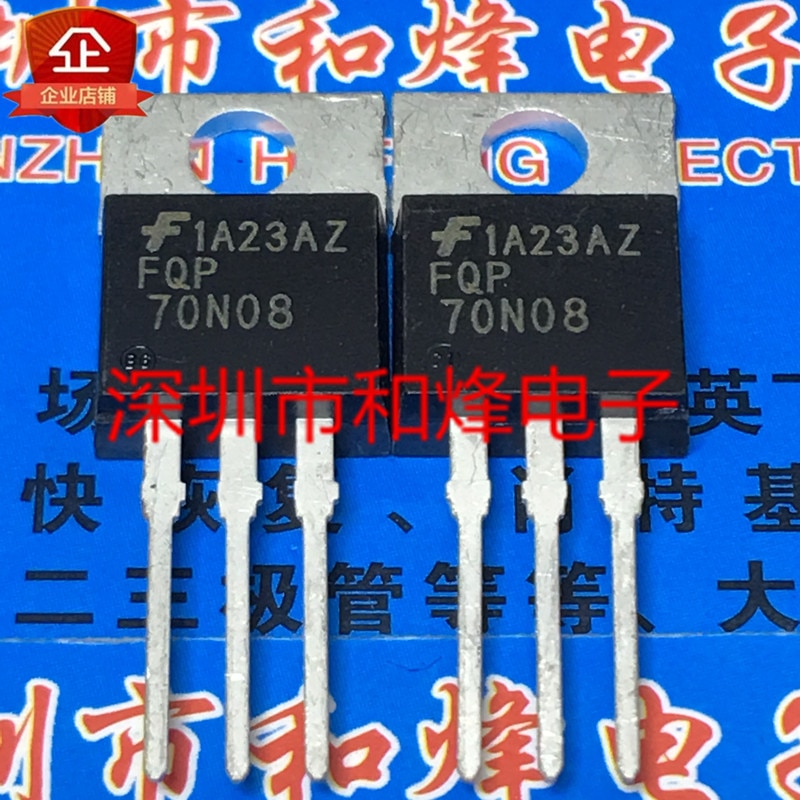 30pcs original new FQP70N08 TO-220 70A 80V
