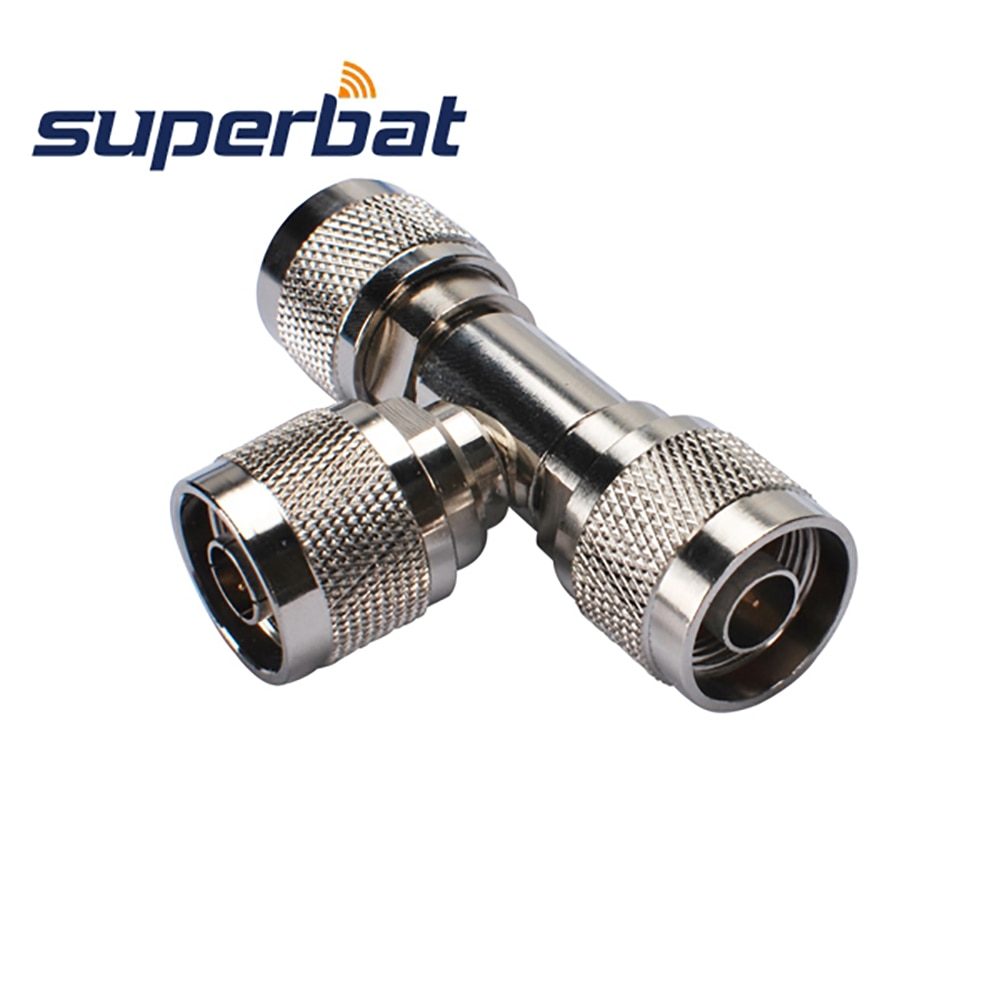 Superbat 5pcs N Adapter N Plug to Male 3 Way "T"Type RF Coaxial Connector