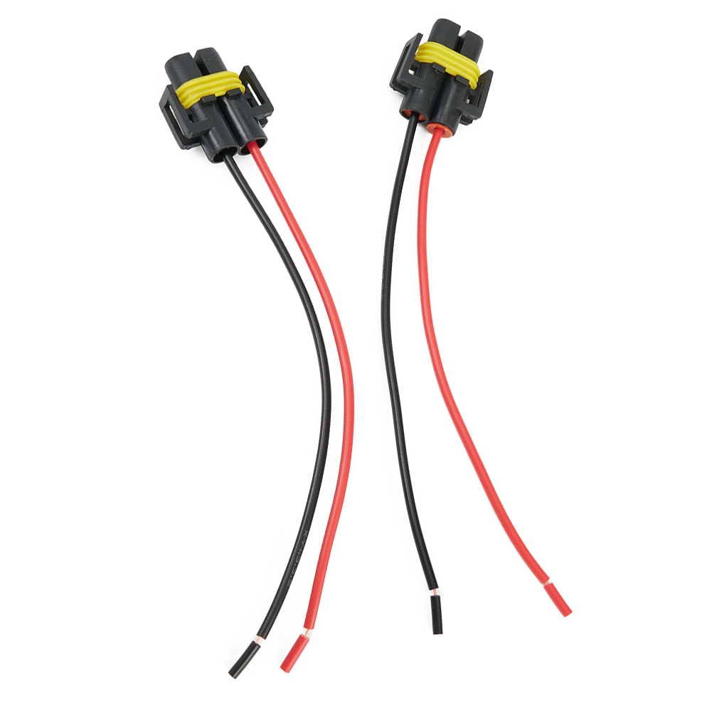 2Pcs H11 H8 Female Connector Adapter Wiring Harness Socket Car Wire Connector Cable Plug Adapter For Foglight Head Light