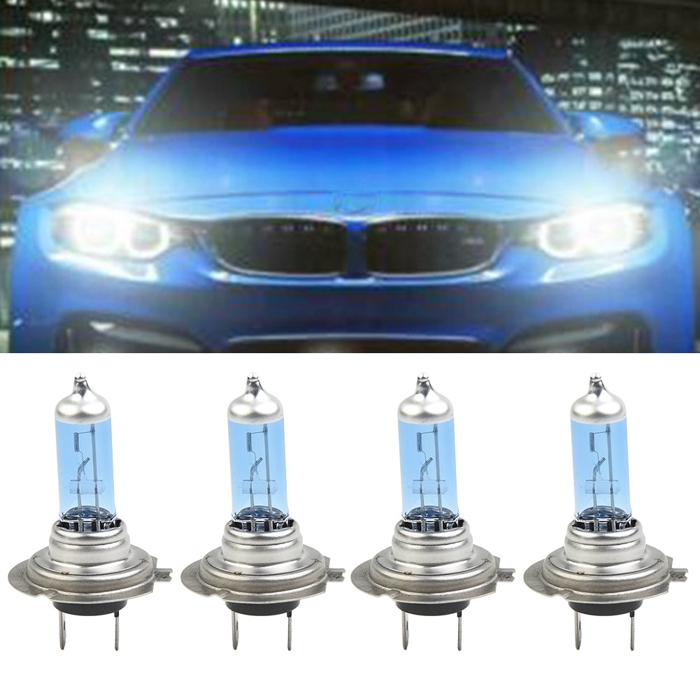 4Pcs Halogen Bulb Car Headlight Lamp H7 12V 100W 4500K Super Bright White Automobiles Xenon Light Headlamp