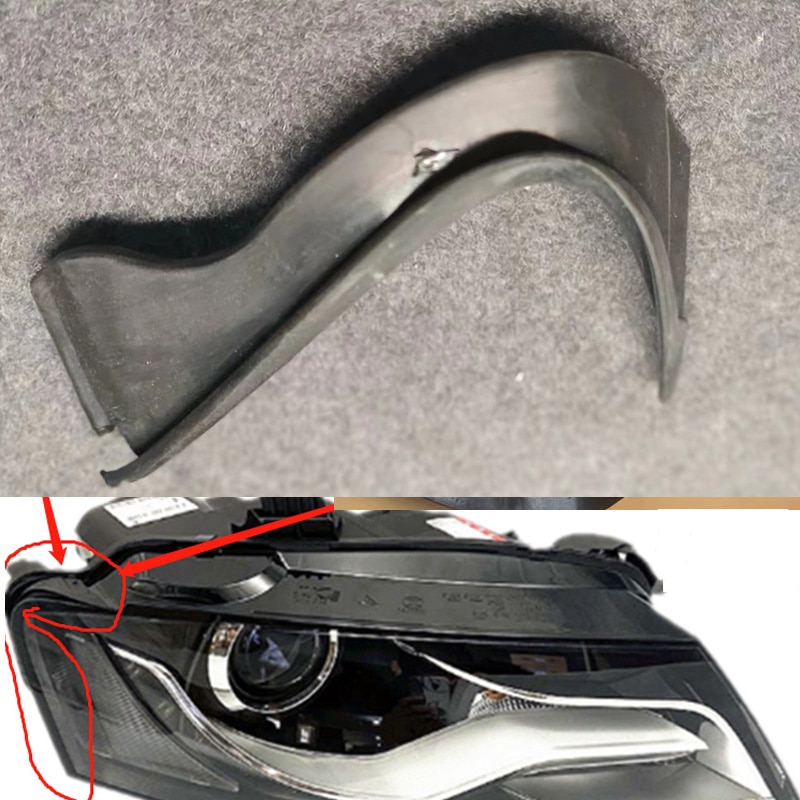 Car Headlight Rubber Sealing Strip Trim Headlamp Decorative Strip For Audi A4 B8 2008-2012 Headlight Sealant