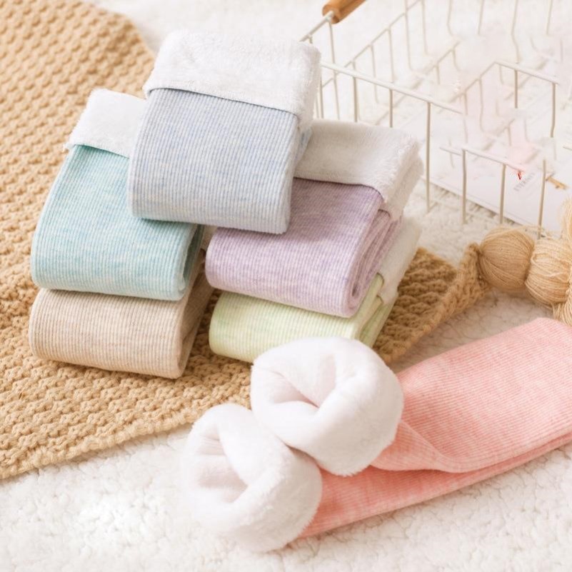Women'S Socks Autumn And Winter Cotton Socks Middle Tube Socks Solid Socks Snow Socks Winter Plush Socks Warm Socks