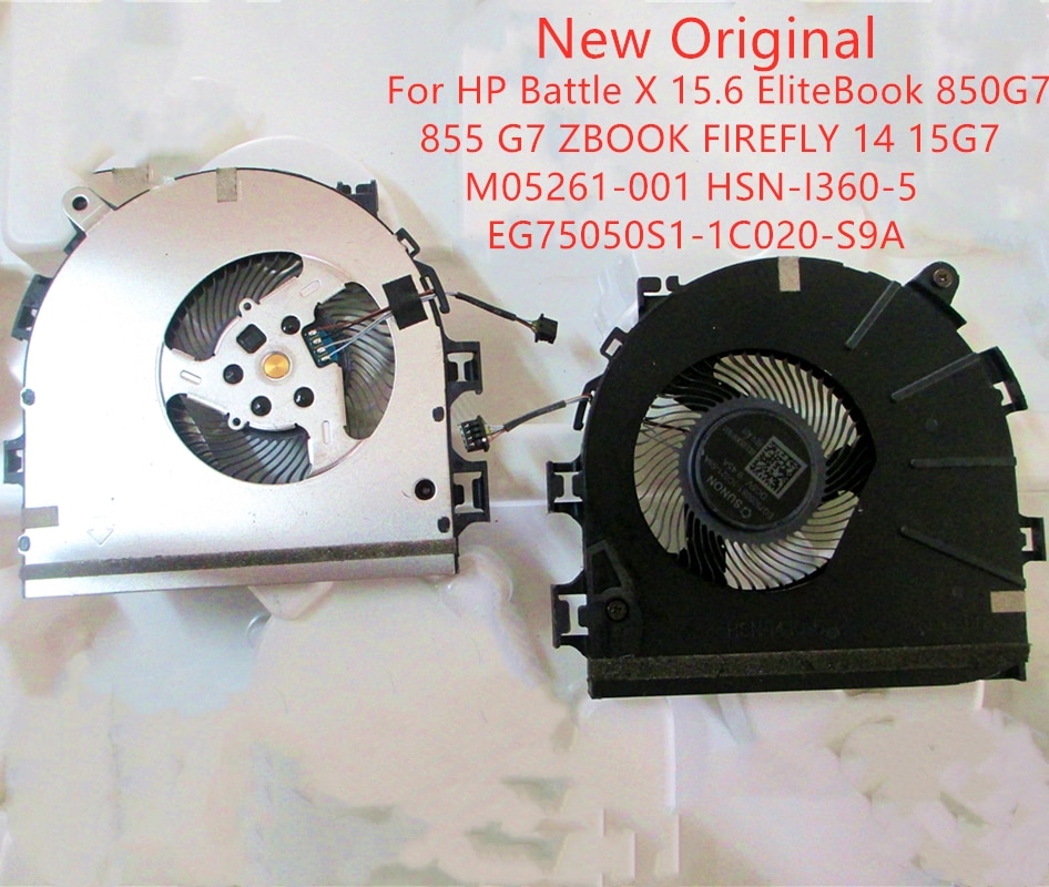 New Original Laptop CPU Cooling Fan For HP Battle X 15.6 EliteBook 850G7 855 G7 ZBOOK FIREFLY 14 15G7 Fan M05261-001 HSN-I360-5