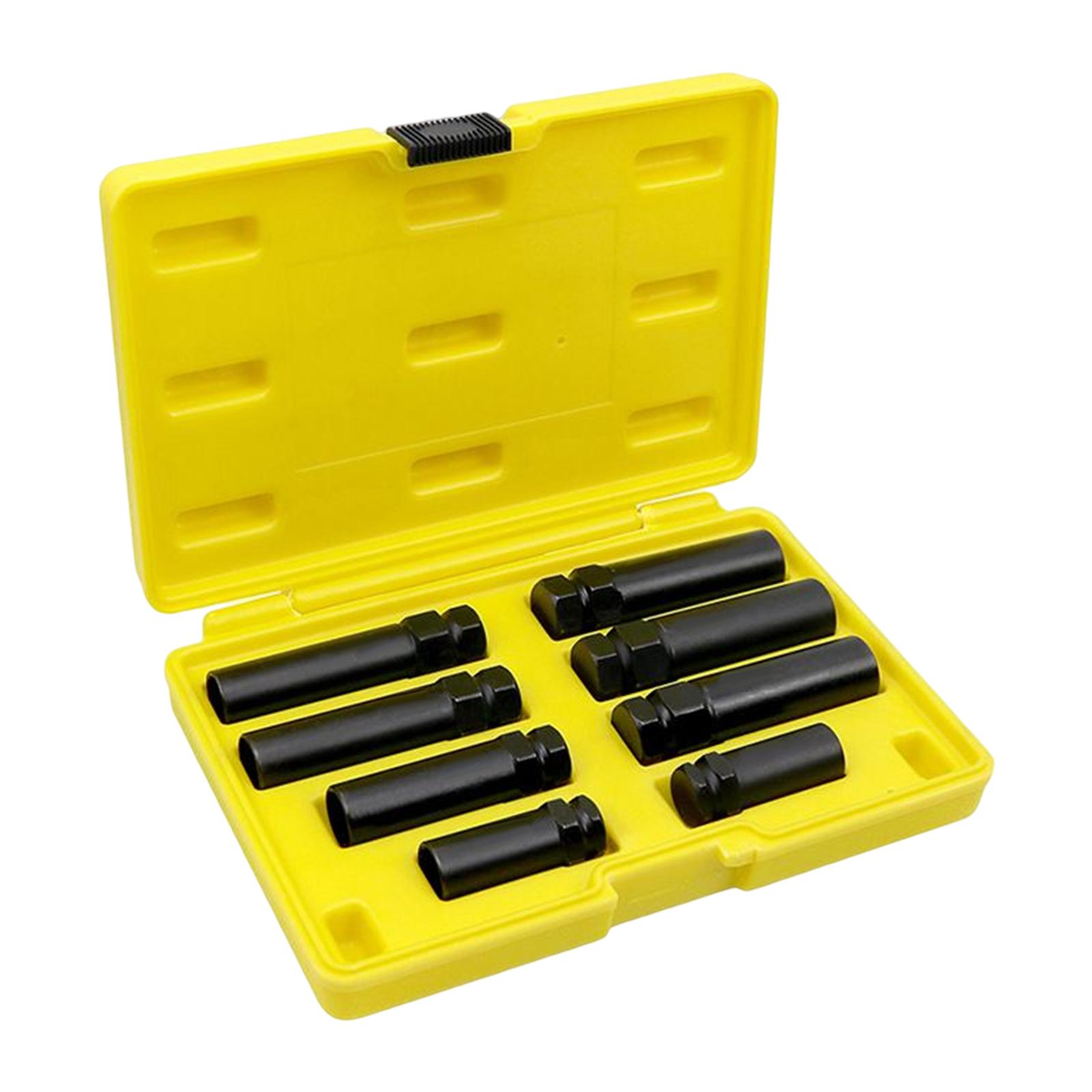 8 Pieces Durable Locking Lug Master Key Set Locking Wheel Lug Nut Remover Set