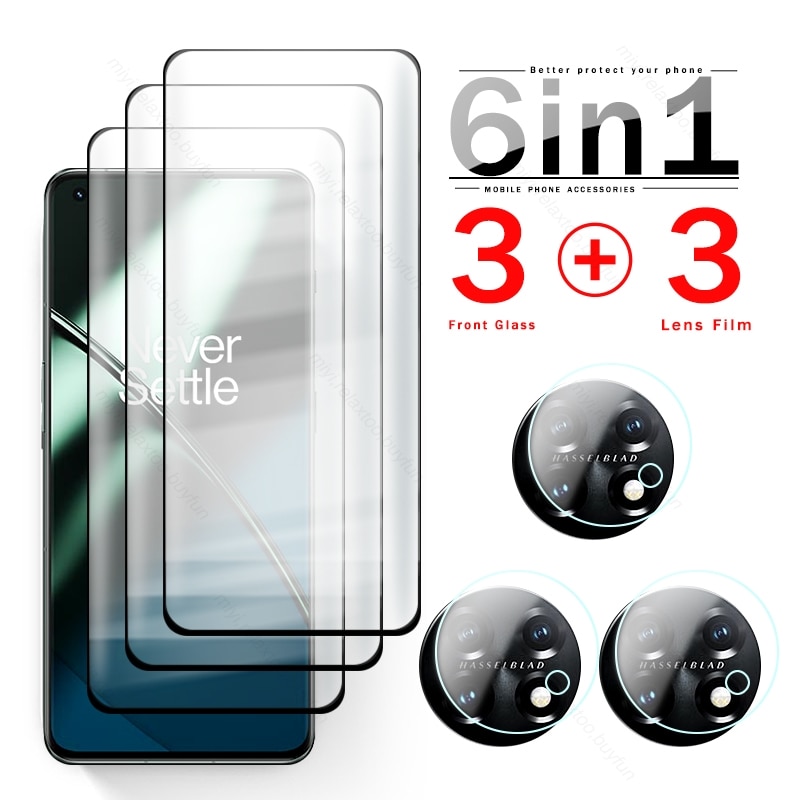6To1 9D Curved Protective Glass For OnePlus 11 5G 2023 Camera Glass On OnePlus11 One Plus 11 5G PBH110 6.7" Sceen Protector