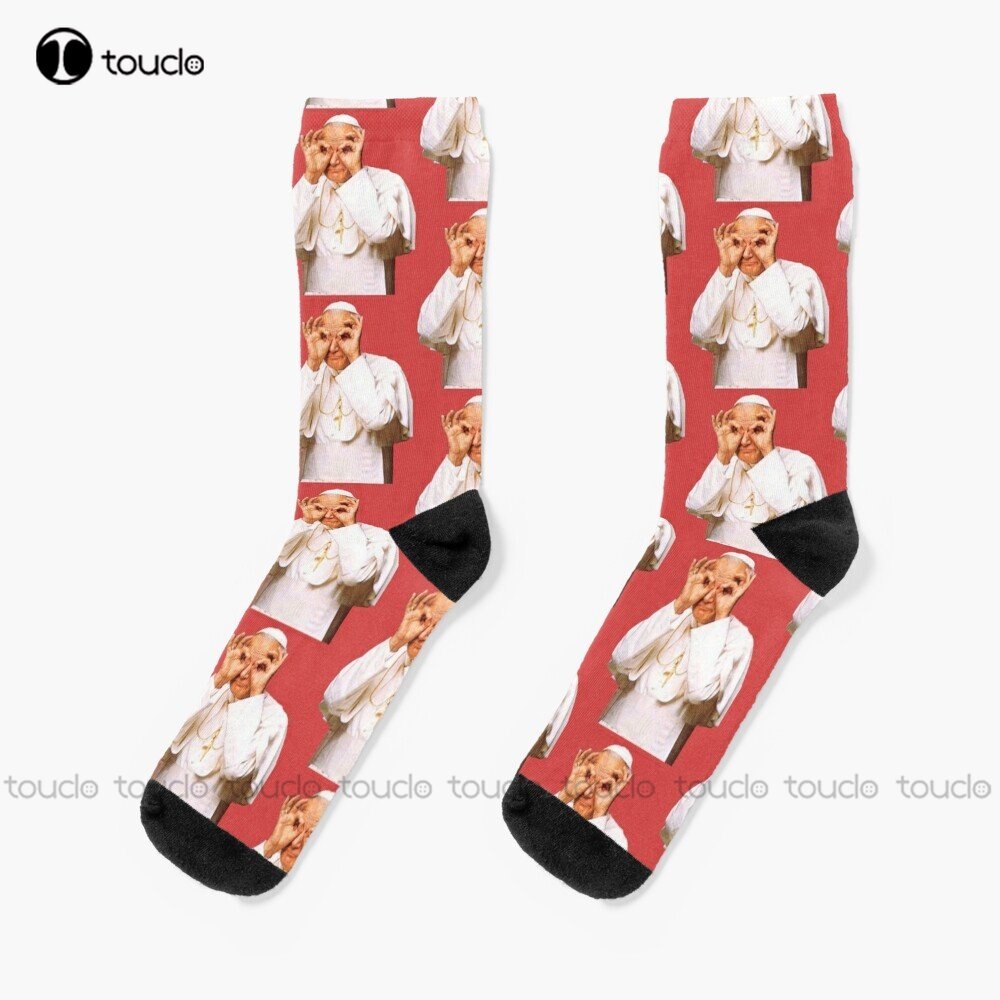 John Paul 2 John Paul Ii Jp2 Catholic Faith Religious Saint Jp2 Socks Blue Socks 360° Digital Print Custom Gift Streetwear Art