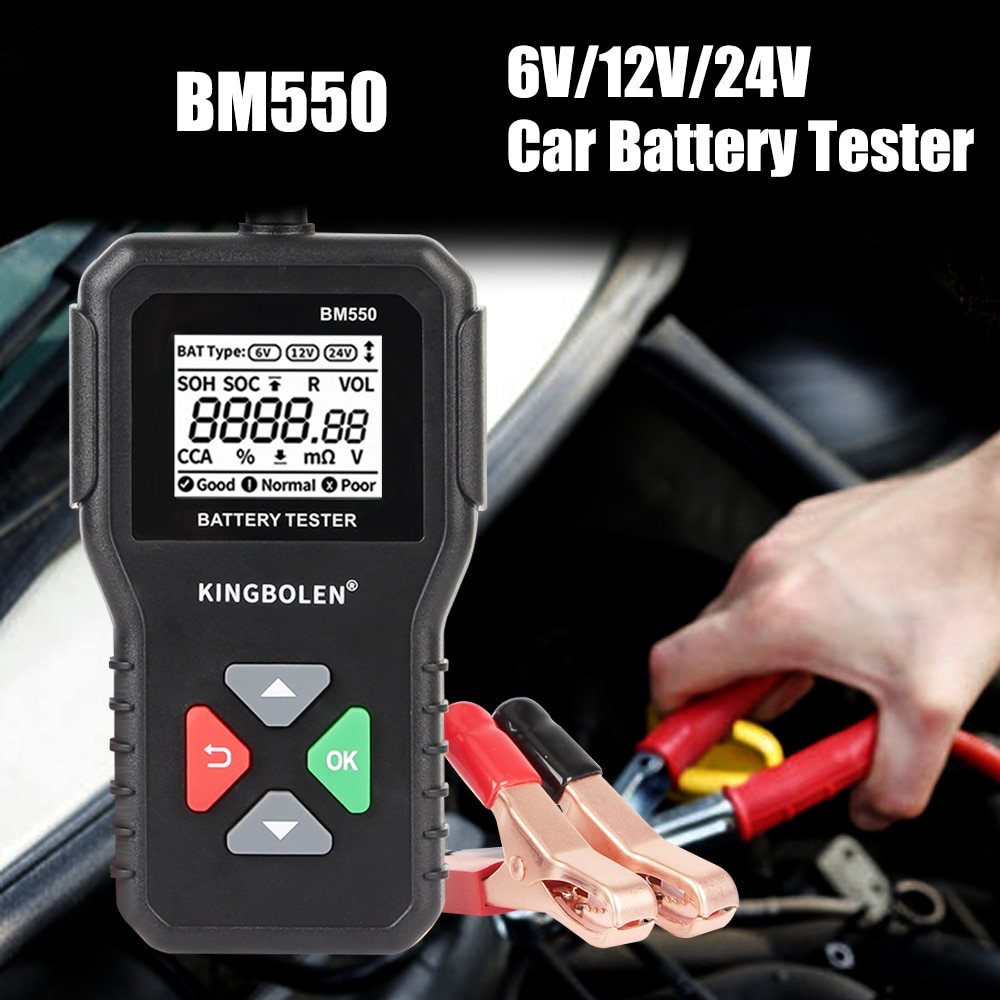 Battery System Detect 6V 12V 24V Car Battery Tool Auto Battery Analyzer Car Accessories Car Battery Tester BM550 100-2000 CCA