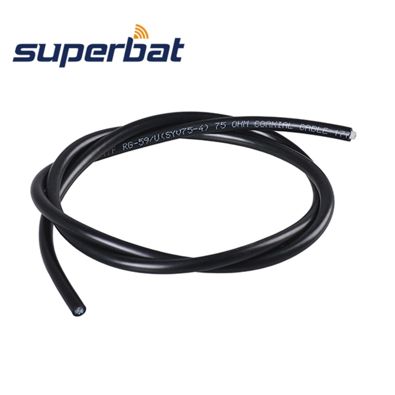 Superbat RF Coax Coaxial Connector Adapter RG59 Cable 5M Length