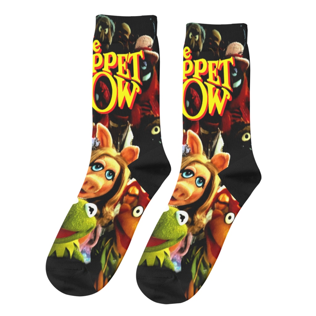 Green Frog Essential Men's Socks Retro Harajuku Disney Muppet Show Street Style Seamless Crew Crazy Sock Gift Pattern Print