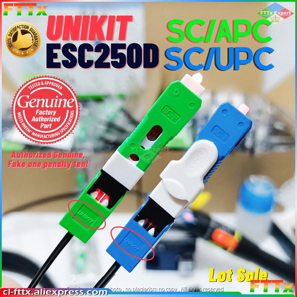 FTTH UNIKIT ESC250D SC APC and SC UPC Single-Mode Fiber Optic Quick Connector FTTH SM Optic Fast Connector