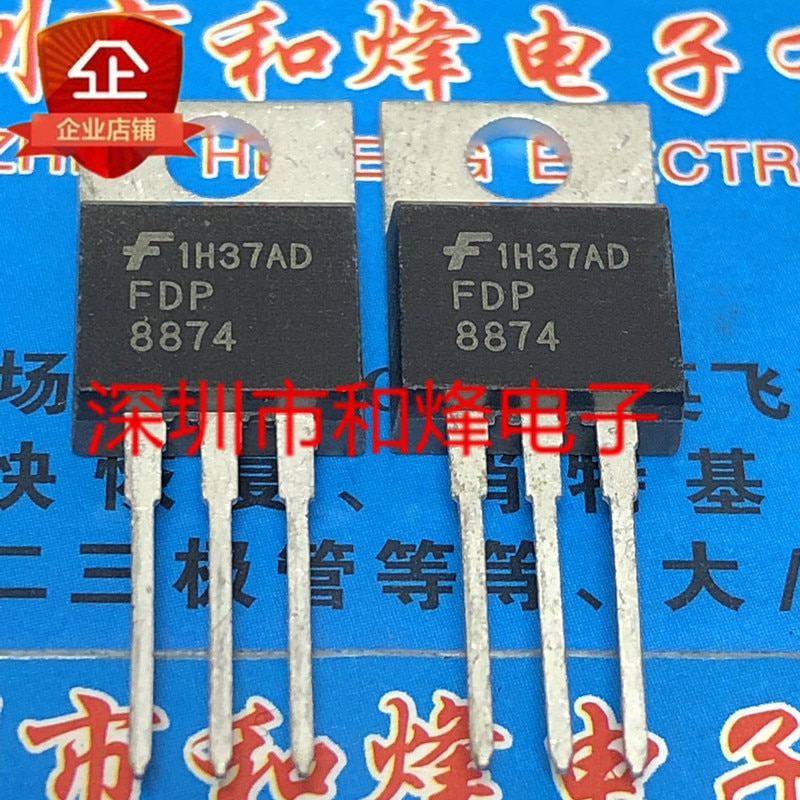 30pcs original new FDP8874 TO-220 30V 114A