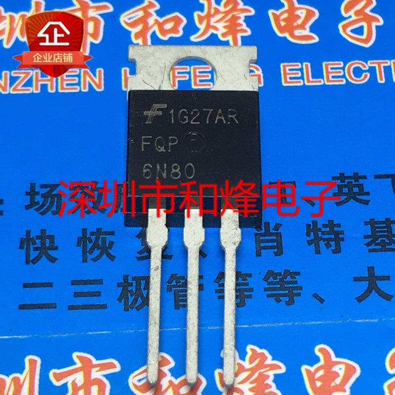 30pcs original new FQP6N80 TO-220 5.8A 800V