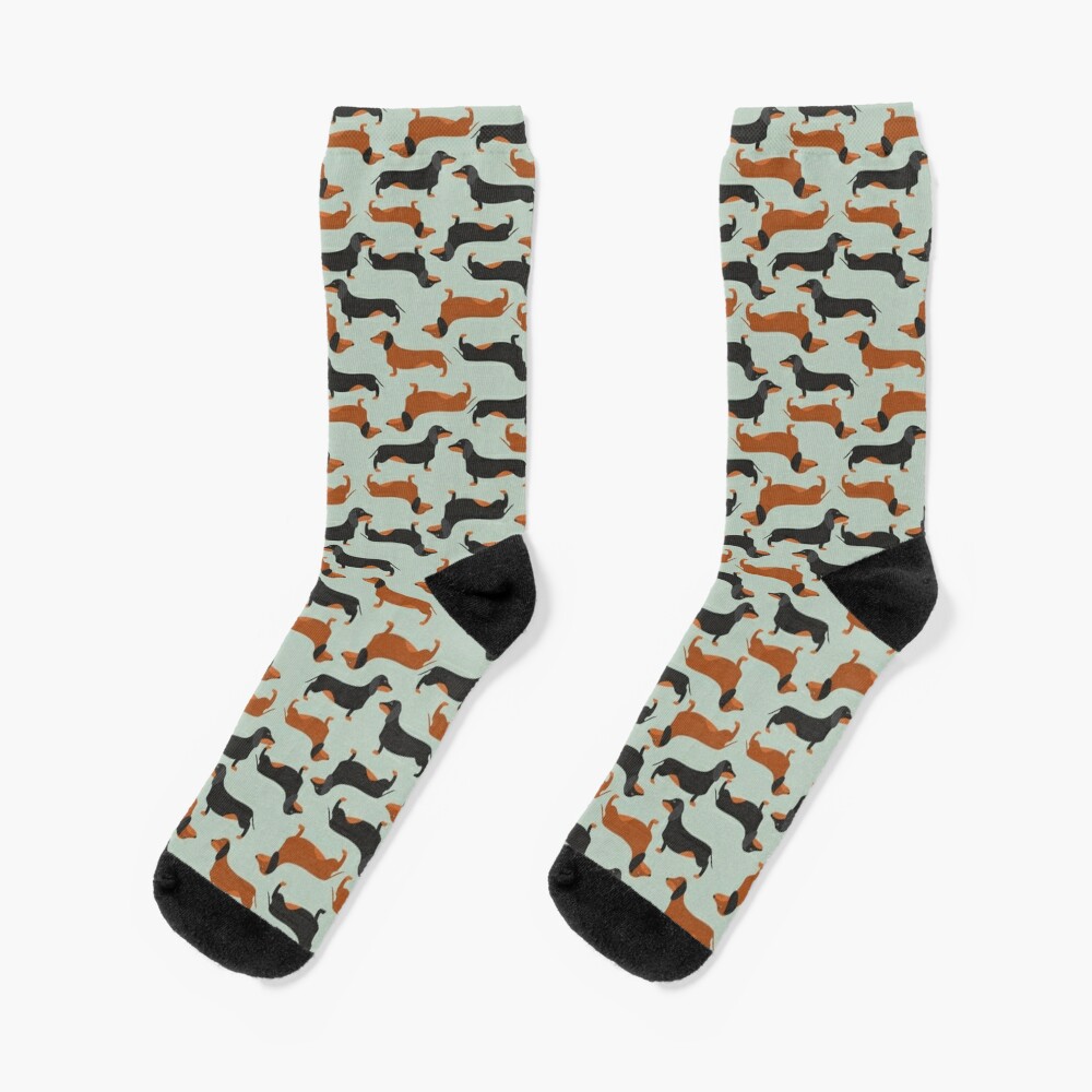 Dachshound Taksa Wiener Dog Socks High Socks 360° Digital Print Personalized Custom Unisex Adult Teen Youth Socks Custom Gift