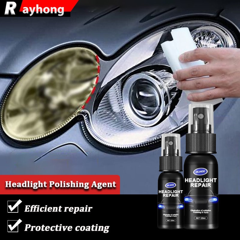 Car Headlight Polishing Agent Scratch Remover Repair Fluid Headlight Renewal Polish And Maintenance Liquid Kit Auto Accessories