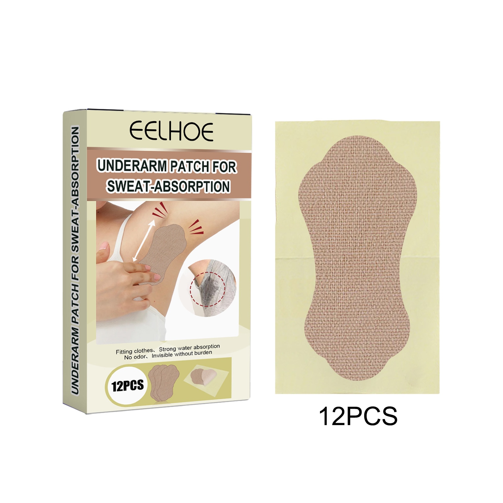 Underarm sweat-absorbing patch Underarm sweat-absorbing patch Invisible and durable sweat-absorbing patch Ultra-thin