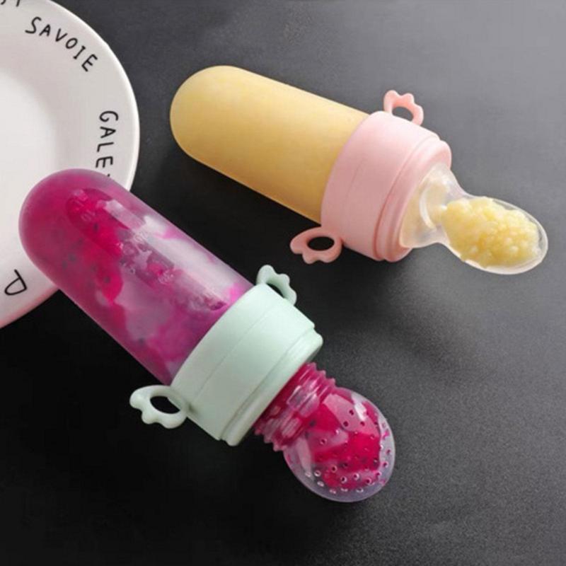 Baby Fruit Feeder Baby Fresh Fruit Food Feeder Pacifier Silicone Infant Fruit Squeeze FeederTravel-Friendly Kids Toddlers Boys
