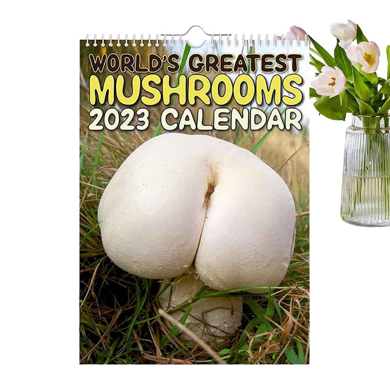 2023 Monthly Calendar Creative Mushroom Wall Calendar Easy-tear-off Hanging Wall Calendar With Monthly Views And Plans For Home