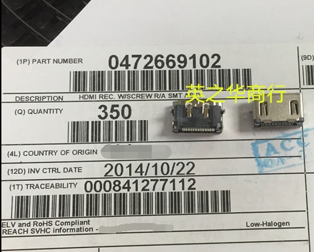 30pcs original new 0472669102 472669102 47266-9102 USB
