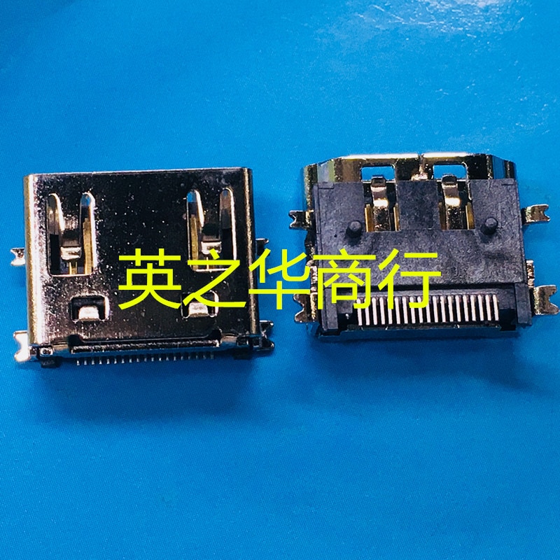 30pcs original new HDMI 19P female high-definition interface socket A-type TYPE four fixed pin full patch