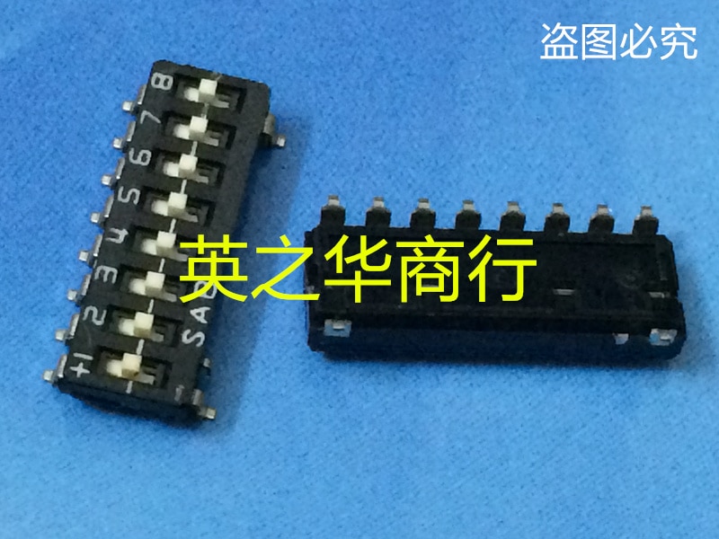 30pcs original new Imported SMD DIP switch 2.54mm pitch tri state 8-bit patch connector SAB