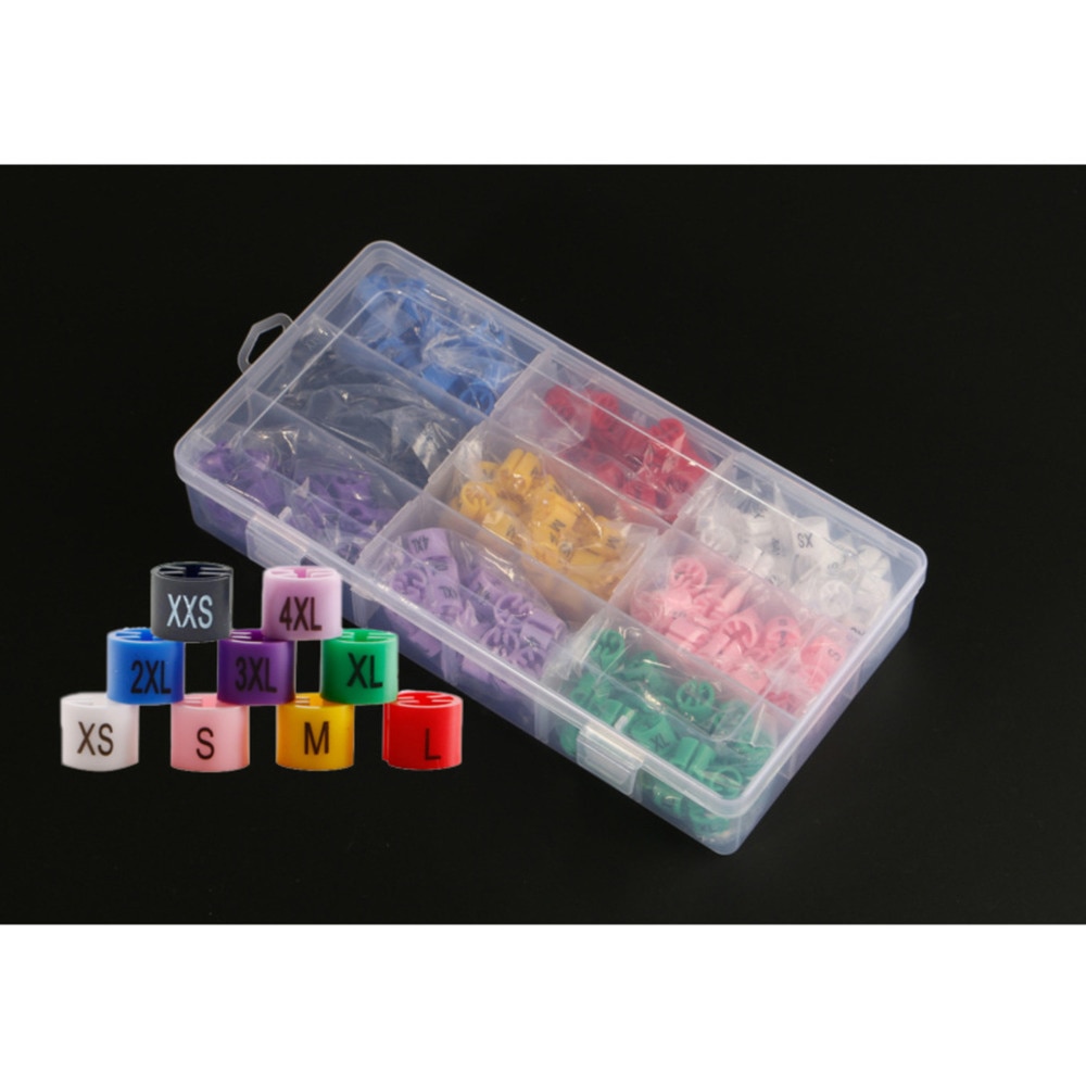 450 Pcs Plastic Snap Retail Clothes Hanger Size Markers Garment Tags Xxs To 4xl Size Coding Colored Rack Dividers