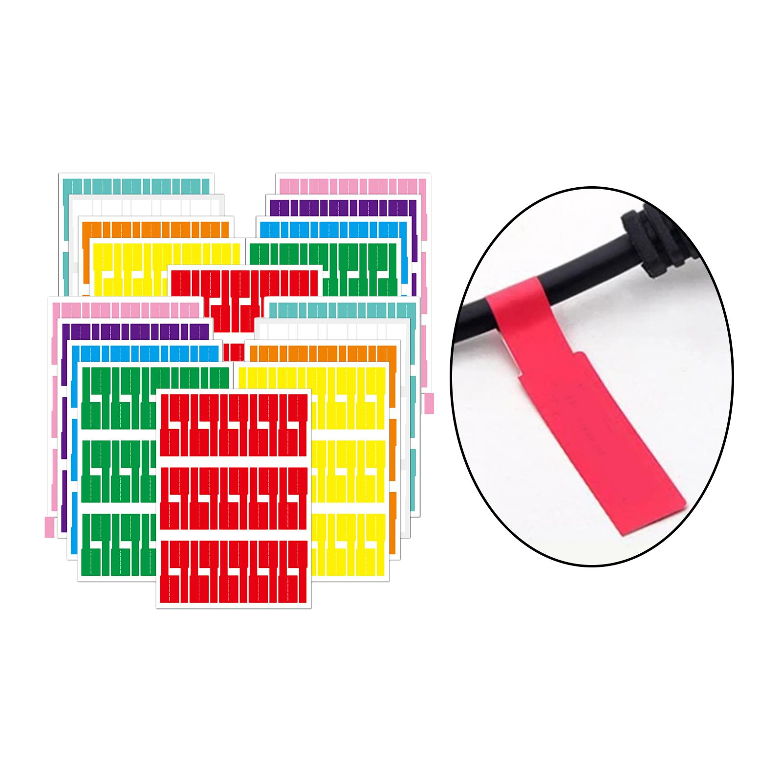 600Pcs Cable Marker Sticker Organizer Water Self- Electrical Cord Computer Cord Cable Management