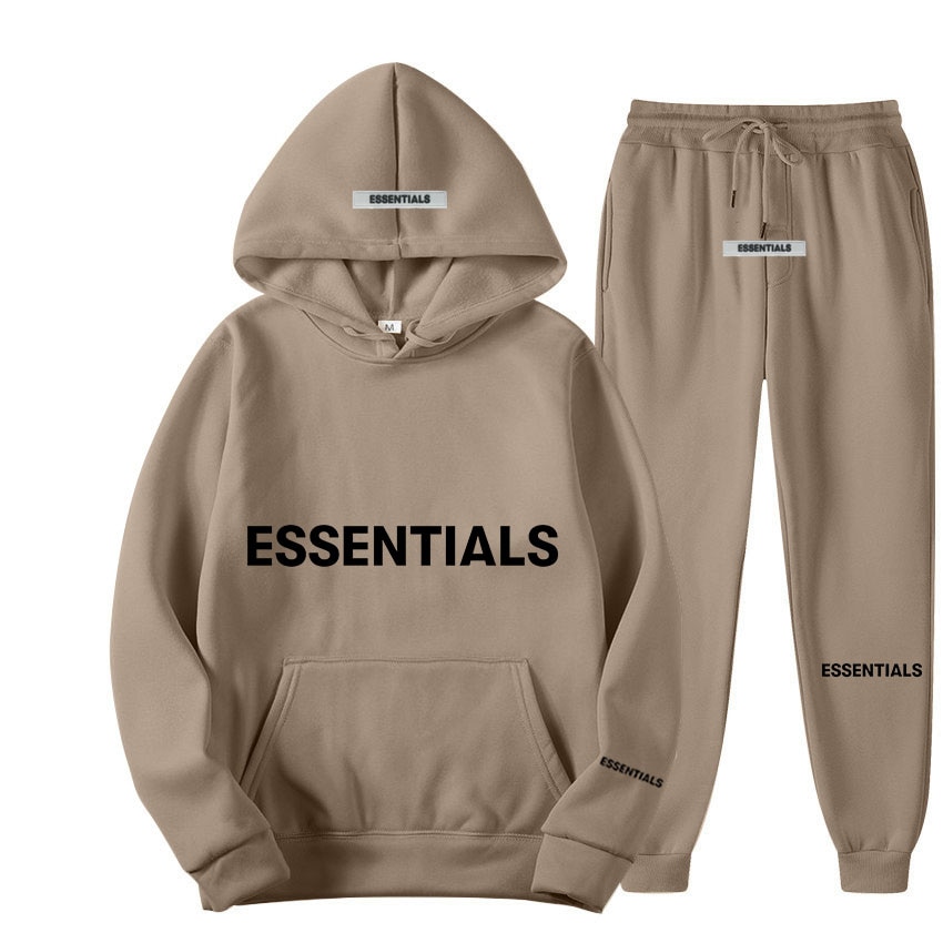 ESSENTIALS HOODIE SET Men's and Women's Sweatshirt Reflective Letter Printing Brushed Super Dalian Hoodie Fashion Hip 