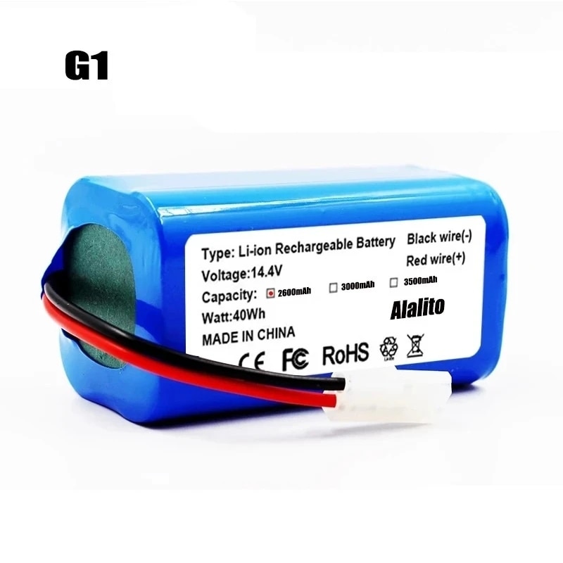 14.4V 2600mAh Li-ion Battery for Xiaomi G1 MI Robot Vacuum-Mop Essential MJSTG1 Robot Vacuum Cleaner 18650 Battery Pack