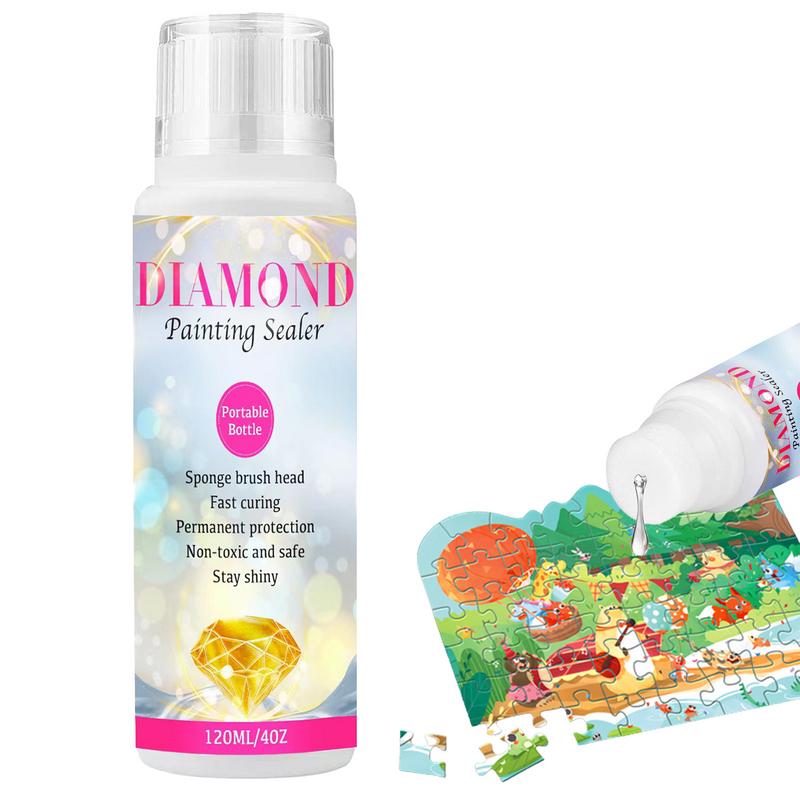 Diamond Drawing Sealer Jewel Painting Sealer Firm Diamond Picture Glue Bright Light Fixator Permanent Hold & Shine Painting