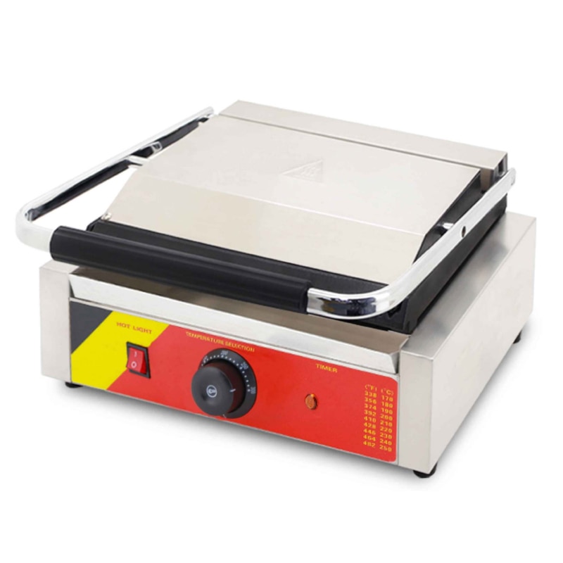 Commercial Grilling Steak Machine Electric Double-sided Heating Panini Breakfast Toast Burger Smokeless Galley Equipment