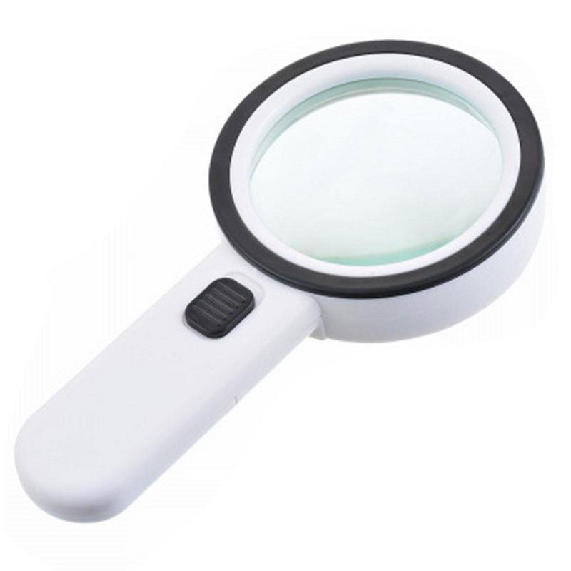 Magnifying Glass 30X Handheld Magnifying Glass With 12 LED Light Double Optical Glass Lens Lighted Magnifying For Reading
