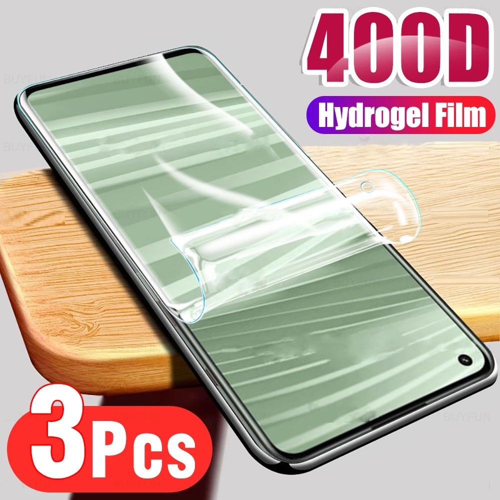 3PCS Full Cover Hydrogel Film Screen Protector For Realme GT Neo 3 2 7 8 9 Pro Screen Protector On Realme GT 2 Pro Q3s C21 8i 9i