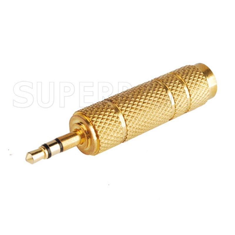 Superbat Audio Stereo Adapter 3.5mm Male to 6.35mm Female 1/4" Stereo ADAPTERS for Headphones