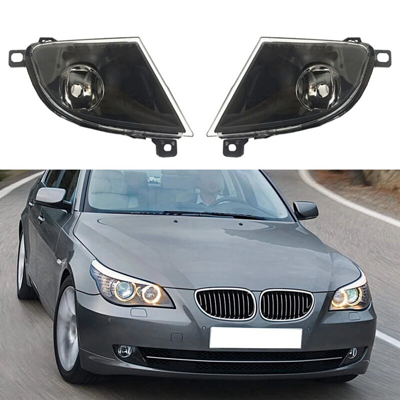 1Pair Car Front Bumper Lights Car Fog Lights Without Bulb For BMW 5 Series E60 E61 2007 2008 2009