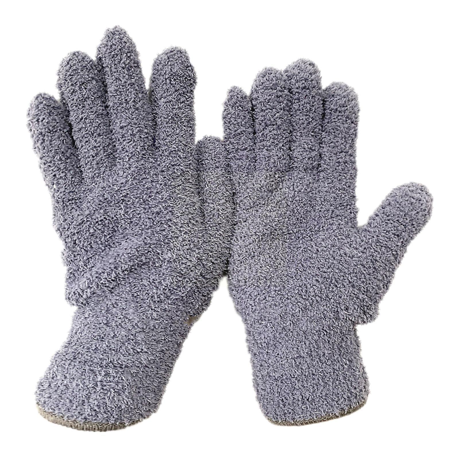 Car Wash Microfiber Dust Removal Gloves Coral Fleece Five-finger Absorbent Gloves Clean Dry Gloves Water Housework Hair A4d5