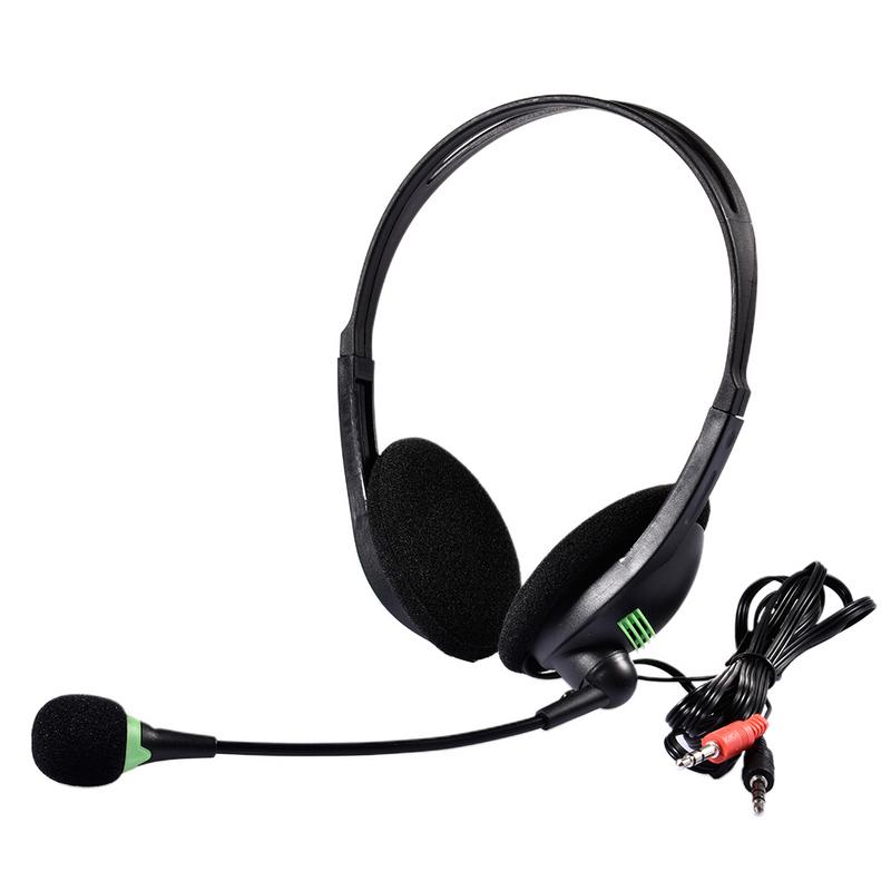 3.5mm Noise Cancelling Wired Headphones Microphone Universal USB Headset With Microphone For PC /Laptop/Computer