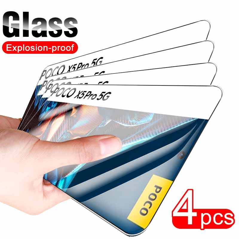 little PocoX5Pro 4pcs protective glass for Xiaomi Poco X5 X 5 Pro 5Pro 5g X5Pro 6.67inch touch display screen protector films