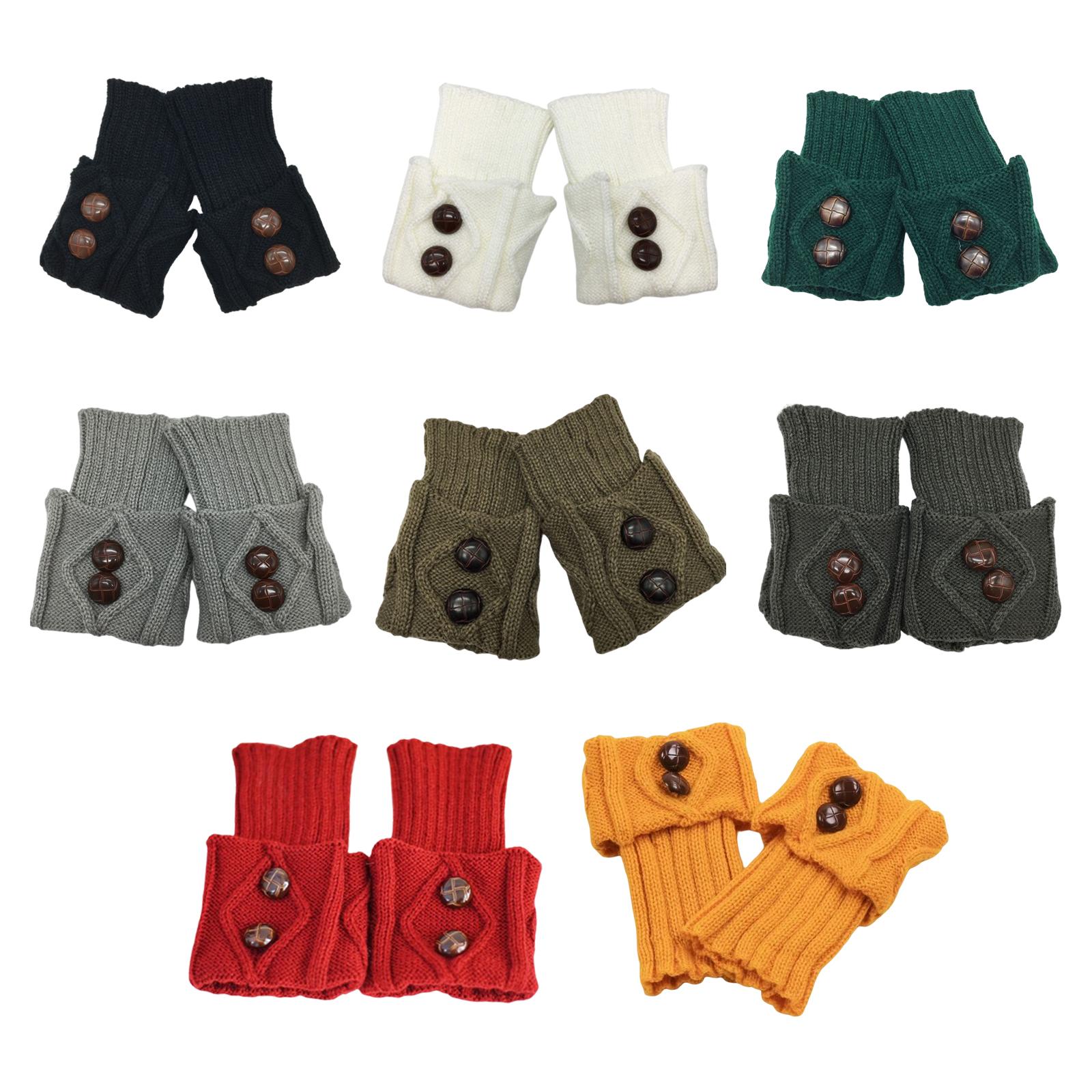Womens Boot Cuffs Cable Knit Short Boots Socks Boot Toppers Clothing Accessories Slim Windproof Leg Warmers for Women Girls Gift